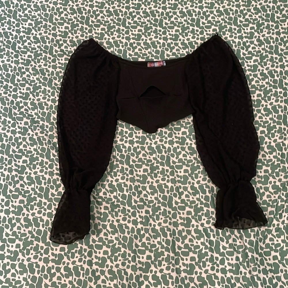 Urban Outfitters Puff Sleeve Crop Top